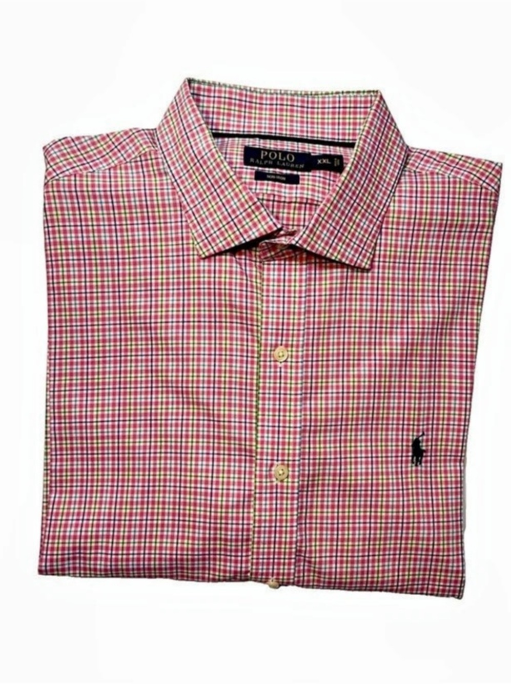 Polo Ralph Lauren Men's pink Plaid Button Down Shirt 2XL - XXL Like New
